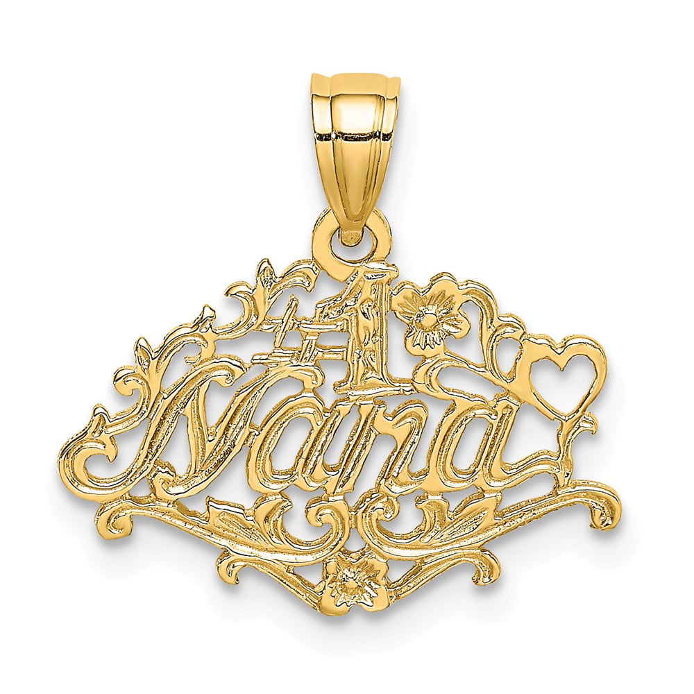 Details about   10k or 14k Yellow Gold Number 1 Nana Grandmother Ladies Talking Charm Pendant