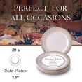 thumbnail image 2 of Silver Spoons Disposable Plates For Party AFN1- (20 Heavy Duty Disposable Dinner Set 7.5” , Fine Dining Plastic Dishes For Elegant China Look, Great for Upscaled Wedding, Dining & Servings, Gold, 2 of 3