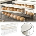 thumbnail image 2 of XKHAZA Auto Rolling Egg Holder for Fridge, Egg Dispenser/Organizer/Storage/Container with Lid for Refrigerator, Sturdy and Durable Space-Saving Egg Tray, 2 of 9