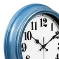 thumbnail image 6 of 12 Inch Retro Wall Clock Silent,Accurate Time,Big Numbers,Quartz,Analog,Blue, 6 of 7