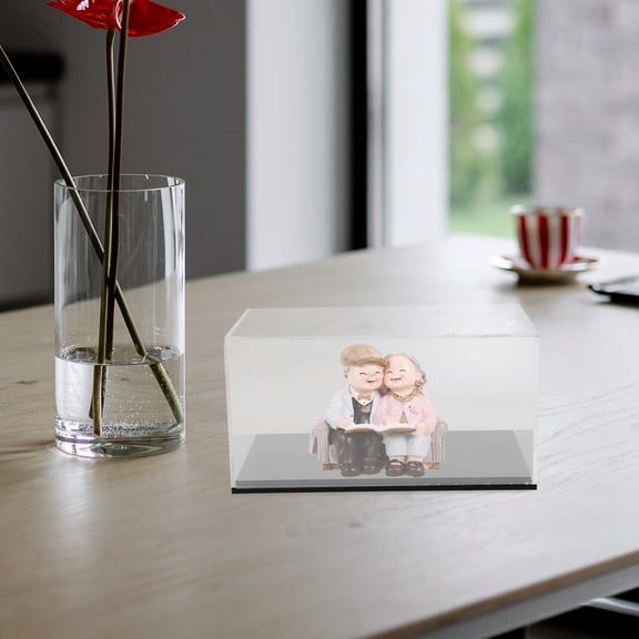 OFFIGAM Clear Acrylic Display Case for Action Figures, Models, Collectibles, and Handicraft Storage Organizer