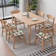 thumbnail image 6 of Pioneer Flower Seat Covers for Dining Room Chairs Set Of 6,Stretch Printed Washable Chair Seat Cover with Elastic Ties and Button,Removable Waterproof Couch Cushion Covers, 6 of 6
