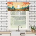 thumbnail image 3 of Cactus Kitchen Window Curtain Valance Desert Sunset Mid Century Retro Nature Landscape Window Treatment for Living Room Bedroom Bathroom 54 by 18 in, 1 Panel, 3 of 6