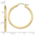 thumbnail image 5 of Auriga Fine Jewelry 10K Yellow Gold 2mm (Lightweight) Tube Hoop Earrings for Women, 5 of 5