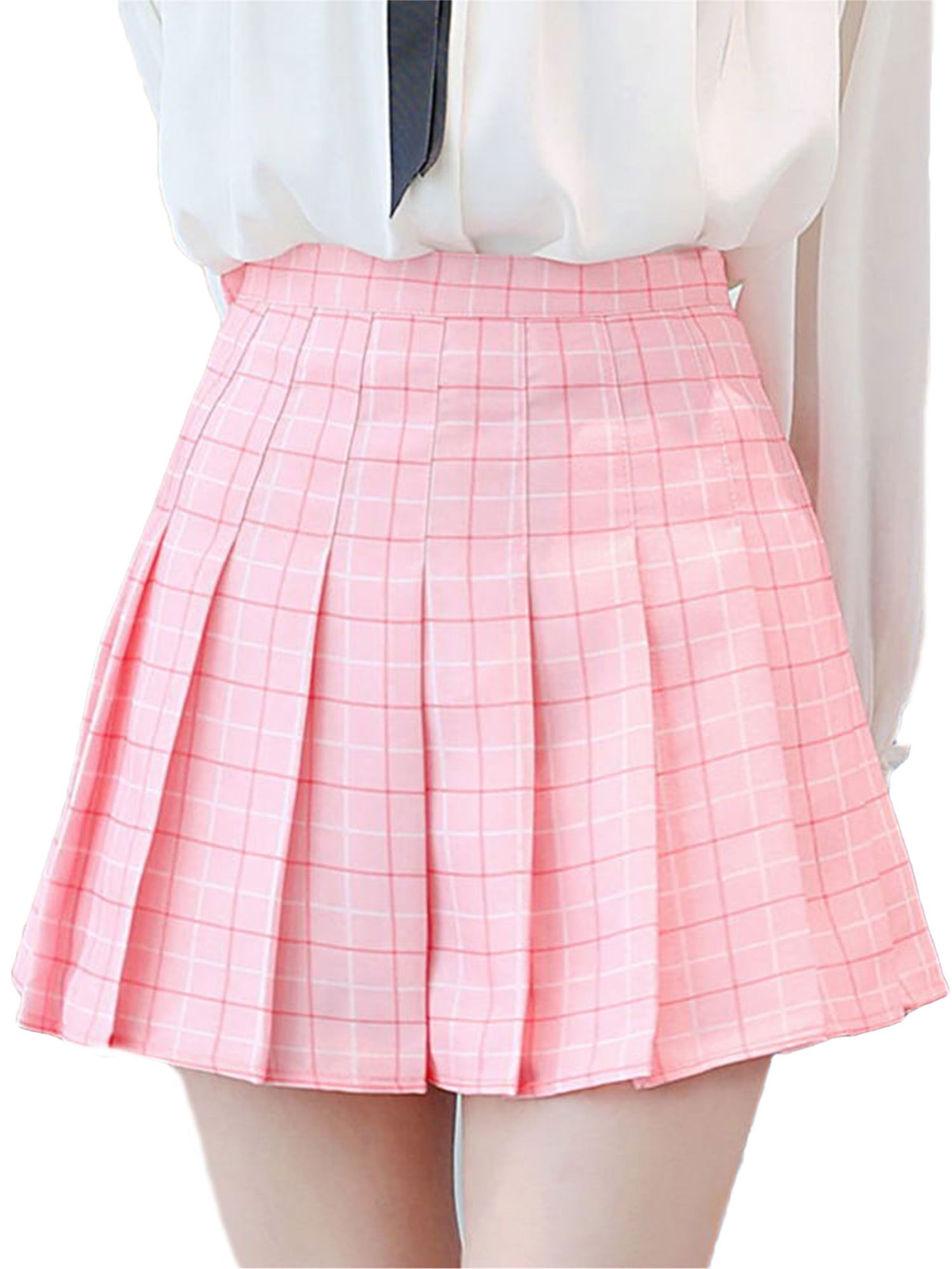 pink plaid tennis skirt