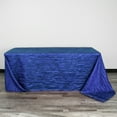 thumbnail image 2 of Your Chair Covers - Royal Blue 90 x 156 inch Rectangular Crinkle Taffeta Tablecloth for Restaurants, Weddings, Dinner or Birthday Parties, 2 of 4