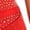Red, variant on MSemis Women Single Sleeve Rhinestone Crop Top and Skirt Yellow S