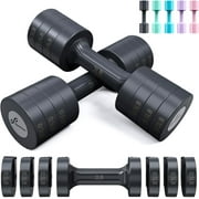 Adjustable Dumbbells Hand Weights Set: Sportneer 5 lb Dumbbells Set of 2 Each 2lb 3lb 4lb 5lb Free Weights Fast Adjust Weight 4 In 1 Weights Dumbbells Set for Women Men Home Gym Exercise Training