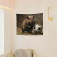 thumbnail image 3 of Kdxio Football Loving Hamster Wall Hanging Tapestries Banner For Bedroom College Dorm Home Living Room Party Decor 29X37 In, 3 of 8