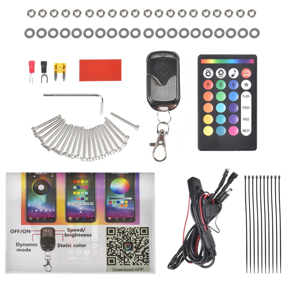 Labwork 10 Pods RGB LED Rock Lights, Multicolor Neon Underglow Waterproof Music Lighting Kit Underbody Neon Music Light Bluetooth APP Control for Car ATV SUV Motorcycle