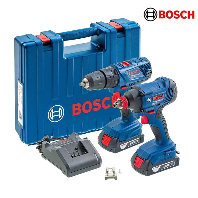 Taladro de Impacto y Atornillador Inalámbricos BOSCH Profesional 18v Rotomartillo GSB 180-LI Llave de Impacto GDX 180-LI