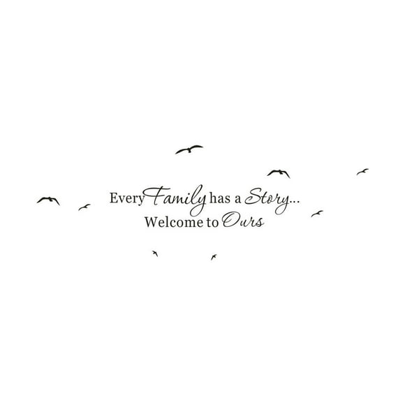 Vadktai Family Letter Quote Water-proof Home Decor Wall Sticker, Removable Vinyl Decal Art Mural for Living Room Bedroom