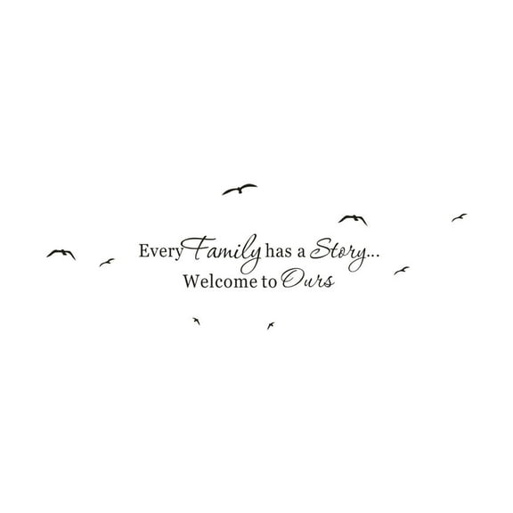 Vadktai Family Letter Quote Water-proof Home Decor Wall Sticker, Removable Vinyl Decal Art Mural for Living Room Bedroom