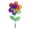 19-inch Rainbow Double Wheel Flower with Leaves, variant on In The Breeze 2744 — Double Flower 10-inch Ground Spinner — Colorful Rainbow Wind Spinner for Yards and Gardens