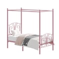 thumbnail image 7 of VECELO Twin Metal Bed Frame, Canopy Four Posters Platform Bed Frame with Headboard & Footboard, No Box Spring Needed, Pink, 7 of 7