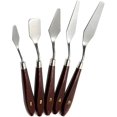 thumbnail image 1 of Juego de 5 utensilios para pintar al óleo de acero inoxidable, paleta, cuchillo, espátula, 1 of 1