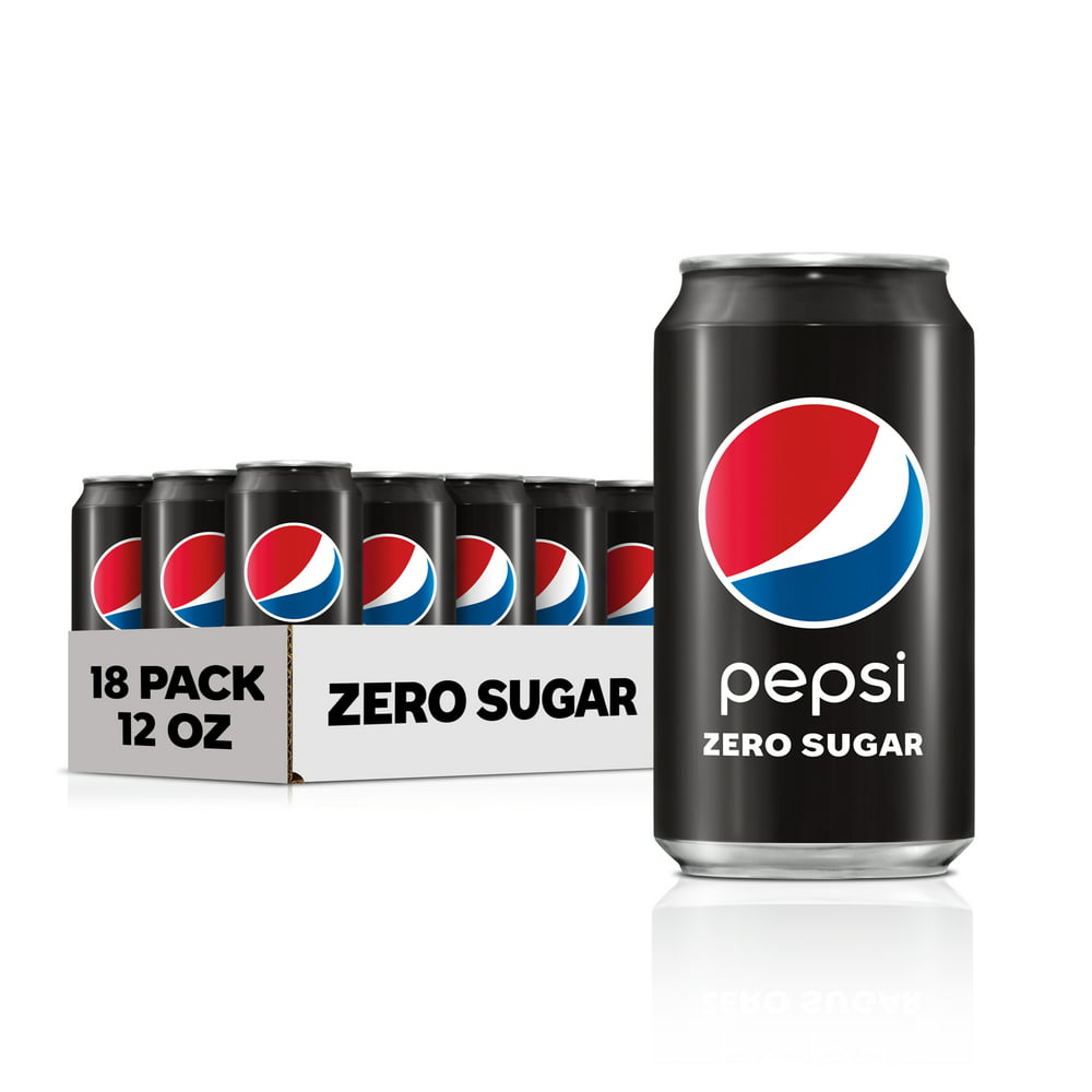 (18 Cans) Pepsi Zero Sugar, 12 fl oz - Walmart.com - Walmart.com