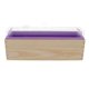 thumbnail image 1 of Rectangle Divided Silicone Soap Loaf Mold With Wooden Box Diy 1.2kg Purple, 1 of 5