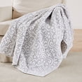 thumbnail image 2 of Levtex Home Birch Hill Sherbourne Throw - Quilted Medallion White with Black Stitch - 50x60in. - Reversible - Cotton Front/Microfiber Reverse, 2 of 4