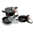thumbnail image 2 of Berlinger Haus Cookware Set – Turbo Induction Based and Elegant Design – include Casserole with lid, Shallow pot with lid, Frypan and Plastic lid 1 pc | 7-Piece Black Rose Collection, 2 of 4