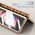 thumbnail image 7 of Mantto Shell Case Cover for Samsung Galaxy Z Fold4 5G 7.6" Phone, Screen Protector Pen Holder Anti-Fingerprint All-Inclusive Magnetic Hinge Protection Camera Len Protective Case for Z Fold 4, Gold, 7 of 7