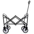 thumbnail image 5 of MiniMeetall Collapsible Wagon Cart - 225lb Capacity Foldable Utility Cart with 360° Wheels, Lightweight Steel Frame & Strapping System, Flower Blue, 5 of 12