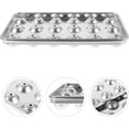 thumbnail image 4 of ABPETE Stainless Steel Round Ice Cube Tray With Lid - Easy Release Mold for Ice Balls - Freezer Tray for Drinks, Soda, Whiskey, Cocktails, 4 of 9