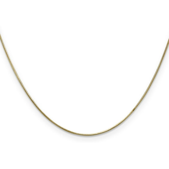 14K Gold .8mm Round Snake Chain 16"