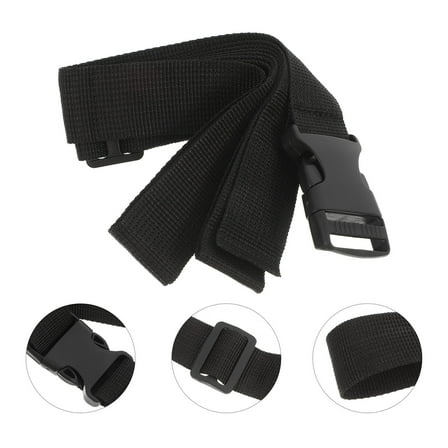 Pretyzoom Back Pack Strap Extender Bag Strap Black Plastic 1Set