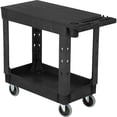 thumbnail image 3 of Global Industrial Flat Top Utility Cart w/2 Shelves 38"L x 17-1/2"W x 32-1/2"H Black, 3 of 7