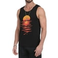 thumbnail image 2 of GIRUNS Mens Tank Tops Summer Beach Sleeveless Vacation Shirts Muscle Gym Vest Graphic Tank Top Black Sun Sea 3XL, 2 of 7
