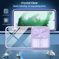 thumbnail image 6 of Dteck Case for Samsung Galaxy S22 Shockproof Slim Dropproof Slide Protection Clear Acrylic Hard Back Soft TPU Bumper Hybrid Phone Cover,Purple, 6 of 6