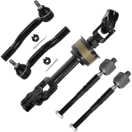 Detroit Axle - 5pc Steering Shaft Kit for 2012-2017 Toyota Camry 2013-2018 Avalon, Intermediate Steering Shaft Assembly, Front Outer Inner Tie Rods 2014 2015 2016 Replacement