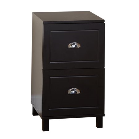 Bradley 2 Drawer Vertical Wood Filing Cabinet Black Walmart Com