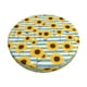 thumbnail image 1 of Disketp Blue White Striped Sunflower A Funda Redonda para Taburete, Funda de Cojín para Silla de Bar Suave y Elástica-13 inch, 1 of 7