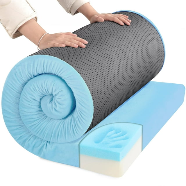 Colchón de Campaña Portátil HOMBYS de Espuma Viscoelástica Impermeable 3 cm