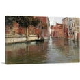 thumbnail image 1 of ARTCANVAS A Venetian Backwater Canvas Art Print by Frits Thaulow - Size: 18" x 12" (0.75" Deep), 1 of 9