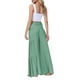 thumbnail image 3 of SAYOO Pantalones de Pierna Ancha para Mujer, Casual, Sueltos, de Color sólido, Cintura Fruncida, Vendaje, Cintura Elástica, Pantalones Femeninos SAYOO  Moda, 3 of 5