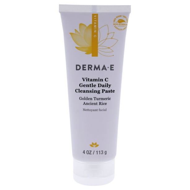 Limpiador Derma-E Pasta limpiadora diaria suave con vitamina C 4 oz Limpiador