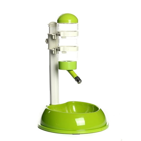 - Portable Pet Dogs Cats Water Drinker Dispenser Food Stand Hamster Feeder Dish Bowl Bottle