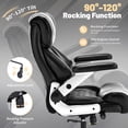 thumbnail image 5 of Qusaphy Big & Tall Office Chair 800LBS Heavy Duty - Ergonomic PU Leather Chair with 5D Armrests, 90°-120° Recline, Silent Wheels, 5 of 9