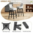 thumbnail image 4 of Ninecer 26" Counter Height Bar Stools, Swivel Bar Stools with Back, Modern Bar Chairs, Barstools with Footrest, White (Set of 2), 4 of 8
