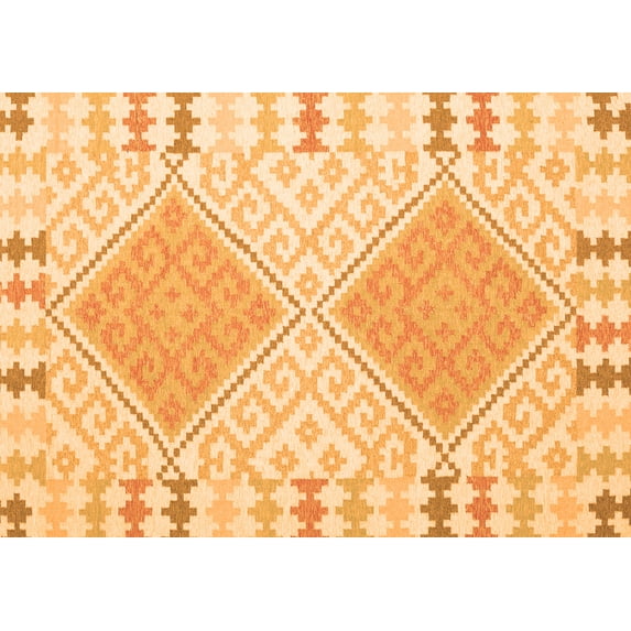 Ahgly Company Indoor Rectangle Southwestern Orange Country Area Rugs, 2' x 5'