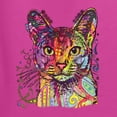 thumbnail image 5 of Wild Bobby Dean Russo Colorful Cat Abyssinian Cat Lover Men Graphic Tee, Fuschia, Medium, 5 of 5