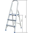 thumbnail image 2 of Stanz (TM) 3 Step Aluminum Frame Stool with Hand Grip, Three Steps Ladder 300 Pound Capacity, 2 of 3