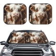 thumbnail image 2 of Easygdp Cow With Butterflies for 2 PCS Foldable Car Sun Shade Front Windshield Sun Protection Cover for Car, SUV, Truck-Small, 2 of 6