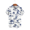 thumbnail image 6 of Stamzod Mens Hawaiian Shirt Short Sleeve Button Down Casual Beach Shirts Blue S, 6 of 6