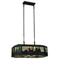 thumbnail image 3 of Meyda Tiffany 133373 Long Deer 6 Light 32" Wide Linear Pendant - Bronze, 3 of 3