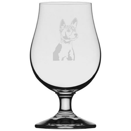 

Basenji Alternate 2 Dog Themed Etched 13.25oz Iona Beer Glass