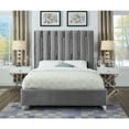 thumbnail image 5 of Meridian Furniture Enzo Solid Wood and Velvet Full Bed in Gray, 5 of 6